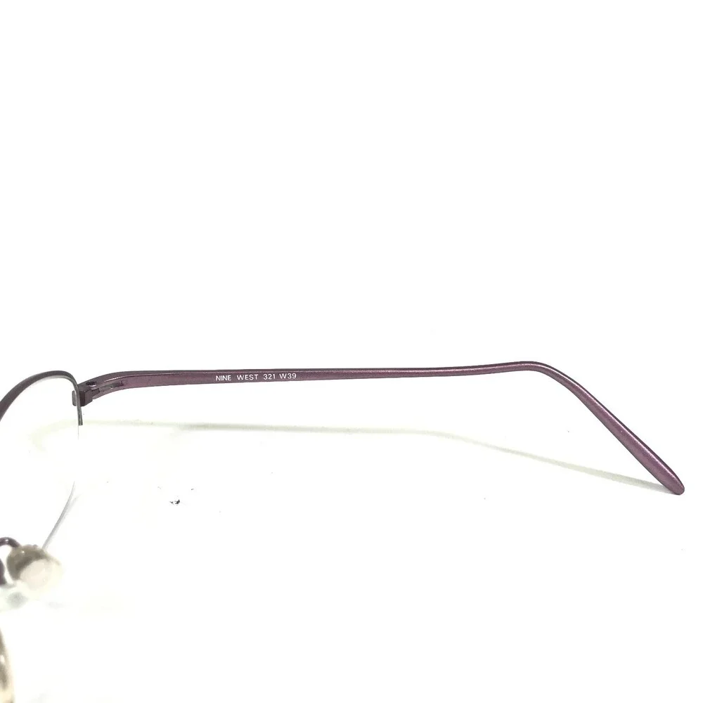 Nine West Petite Eyeglasses Frames 321 W39 Purple Cat Eye Half Rim 49-19-135